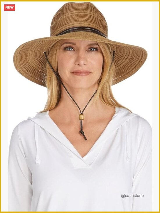 UPF 50+ Sun Hat with Chin Cord and Wide Brim for Travel